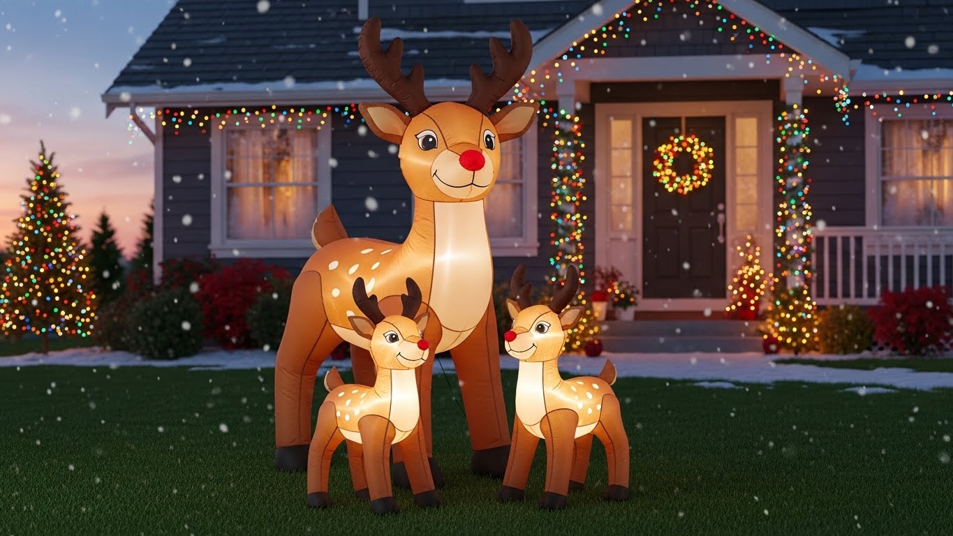 23 Christmas Lawn Inflatables That Steal the Show